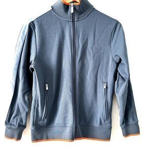 Nike Gray Performance Jacket with Orange Accents